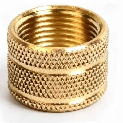 Double Knurl Brass Mold-in Insert Nut