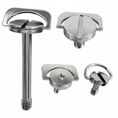 Multi-Style Rotatable Ring Slotted Stainless Steel Thumb Screw For Camera Quick Release